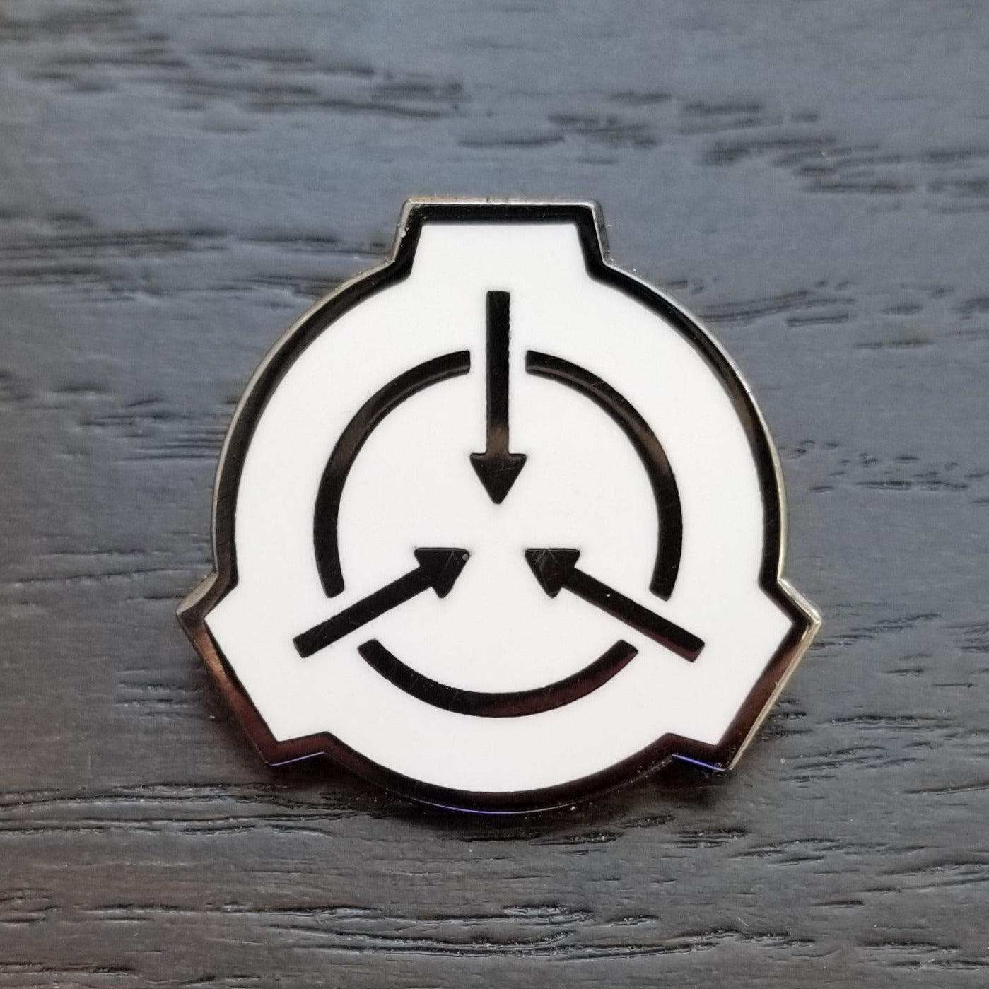 SCP Logo White 1-Inch Pin
