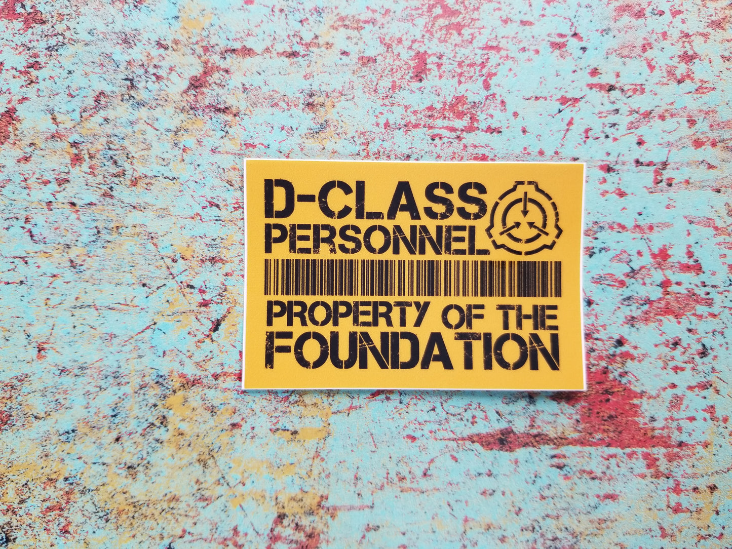D-Class Personnel Orange Sticker