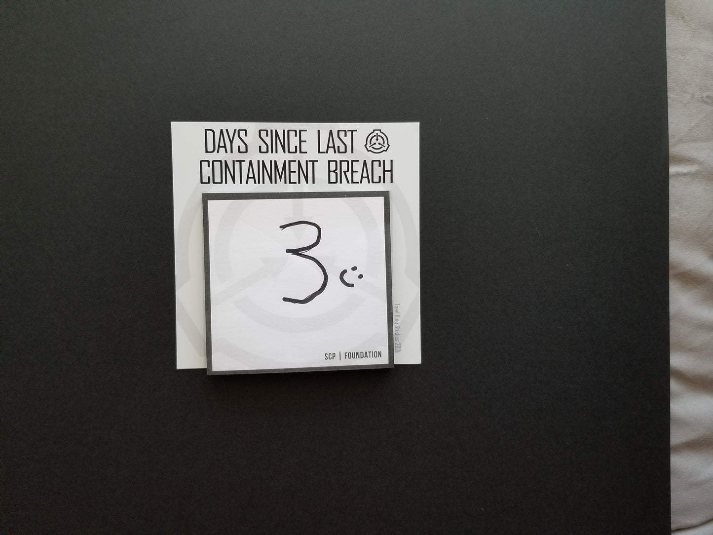 Days Since Last Containment Breach Magnet