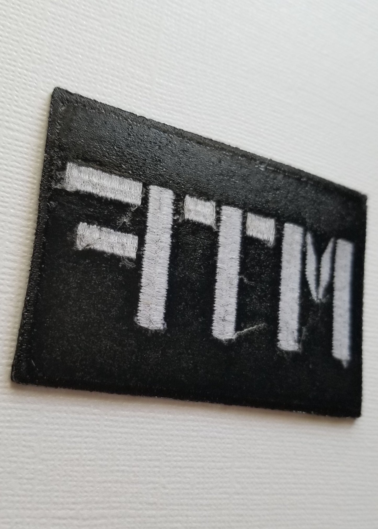 MTF Stencil Iron-on Text Black Patch