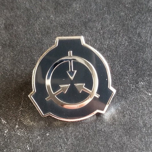 SCP Logo Silver/Black 1-inch pin