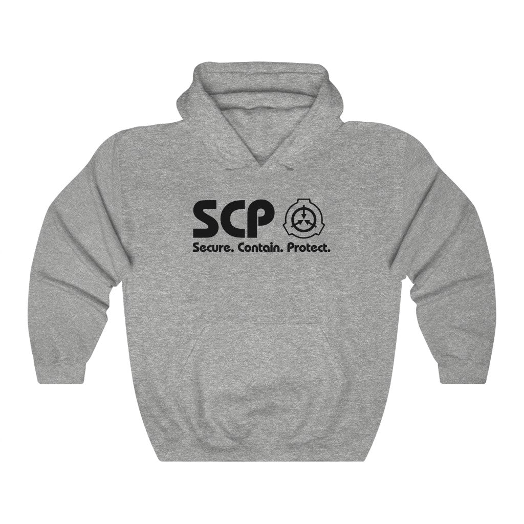 SCP Black Logo and Slogan Unisex Hoodie