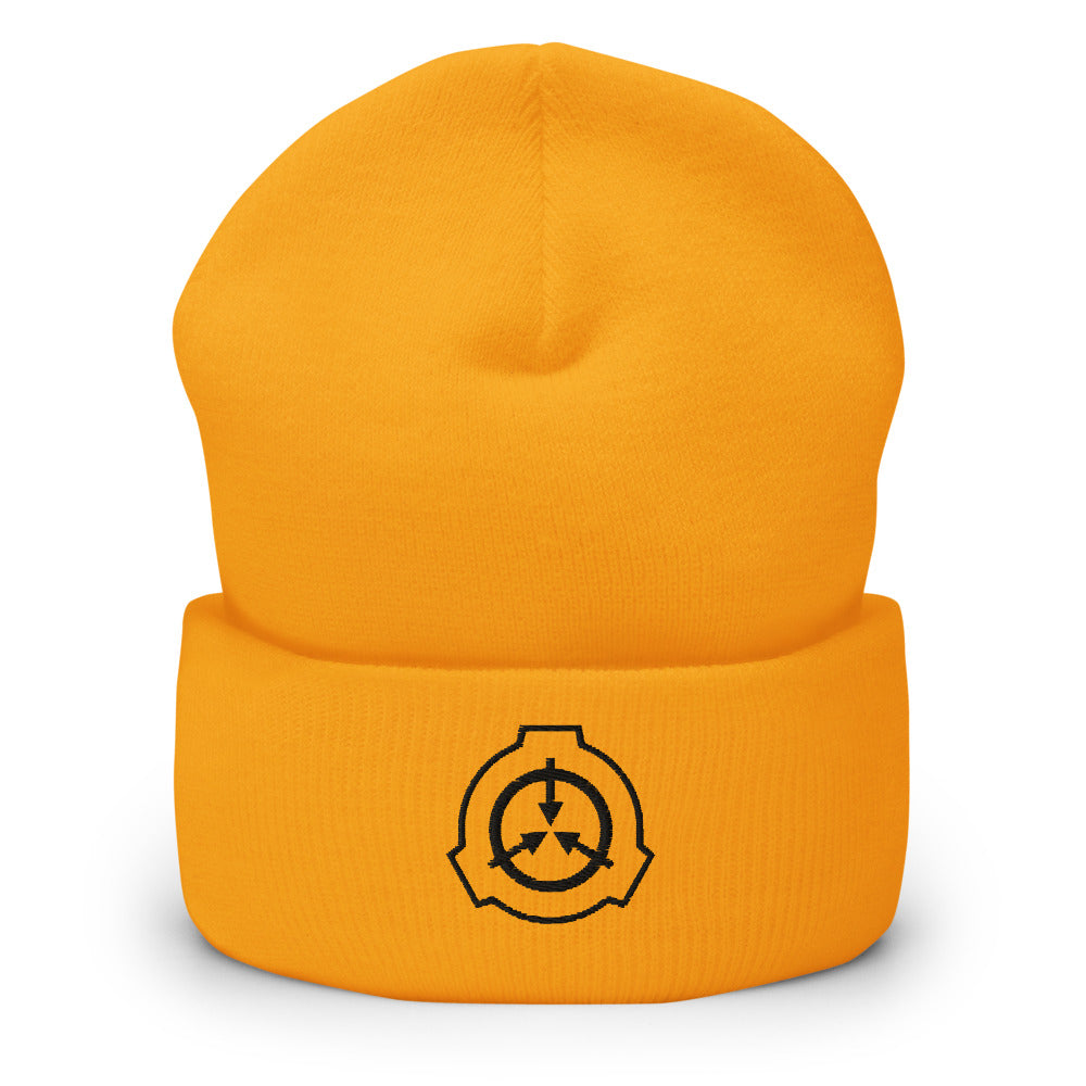 SCP Black Logo Cuffed Beanie
