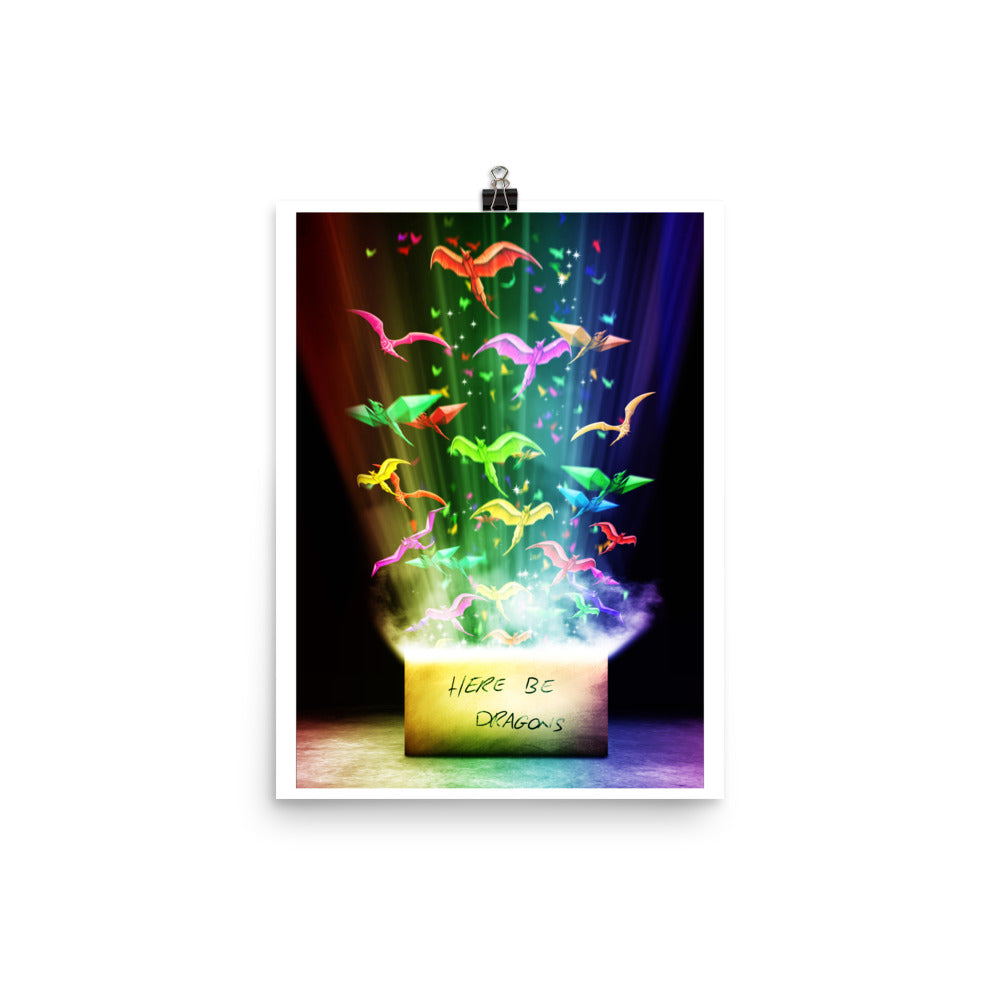 Here Be Dragons Poster by SCP Illustrated