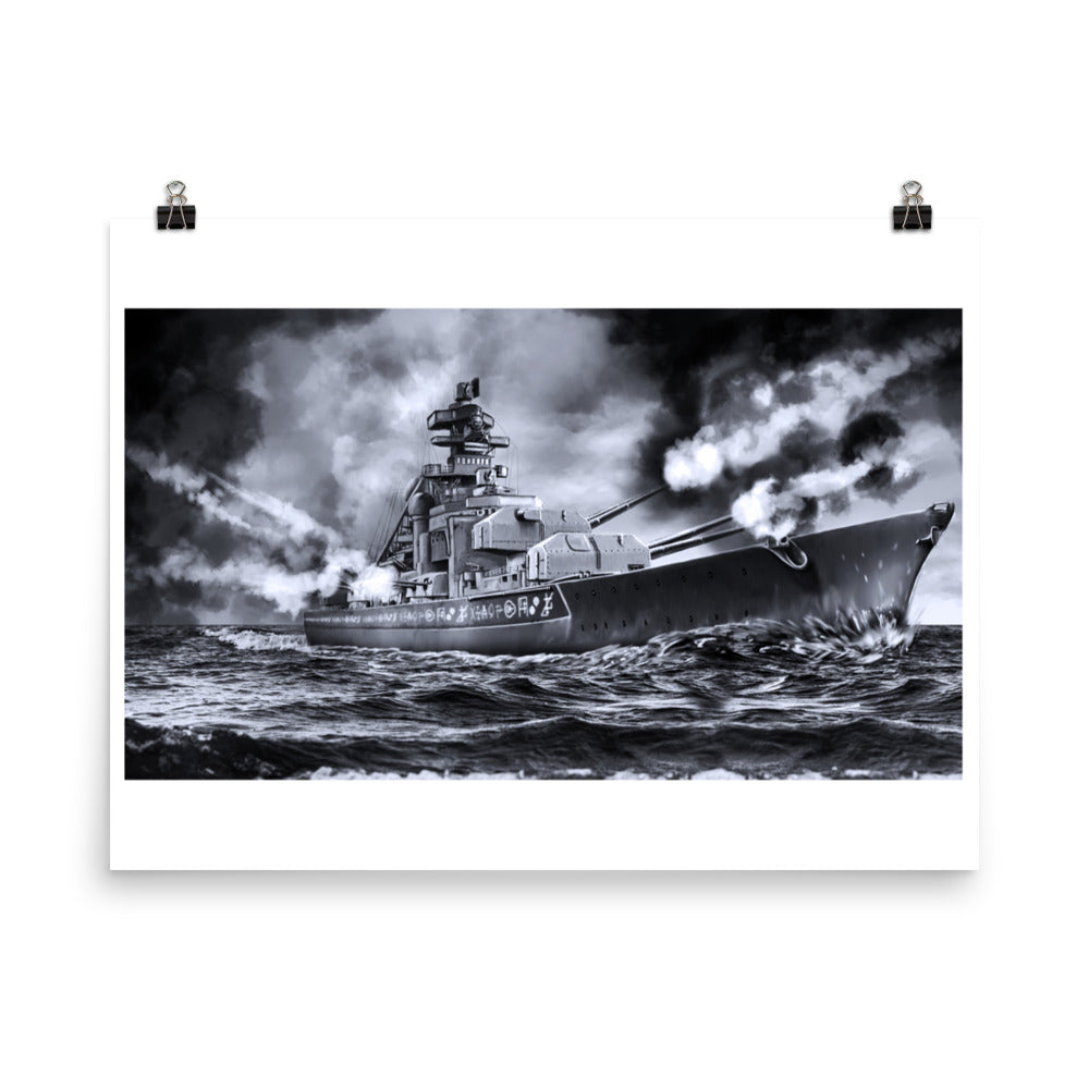 SCP 4217 Contain the Bismarck Poster by SCP Illustrated