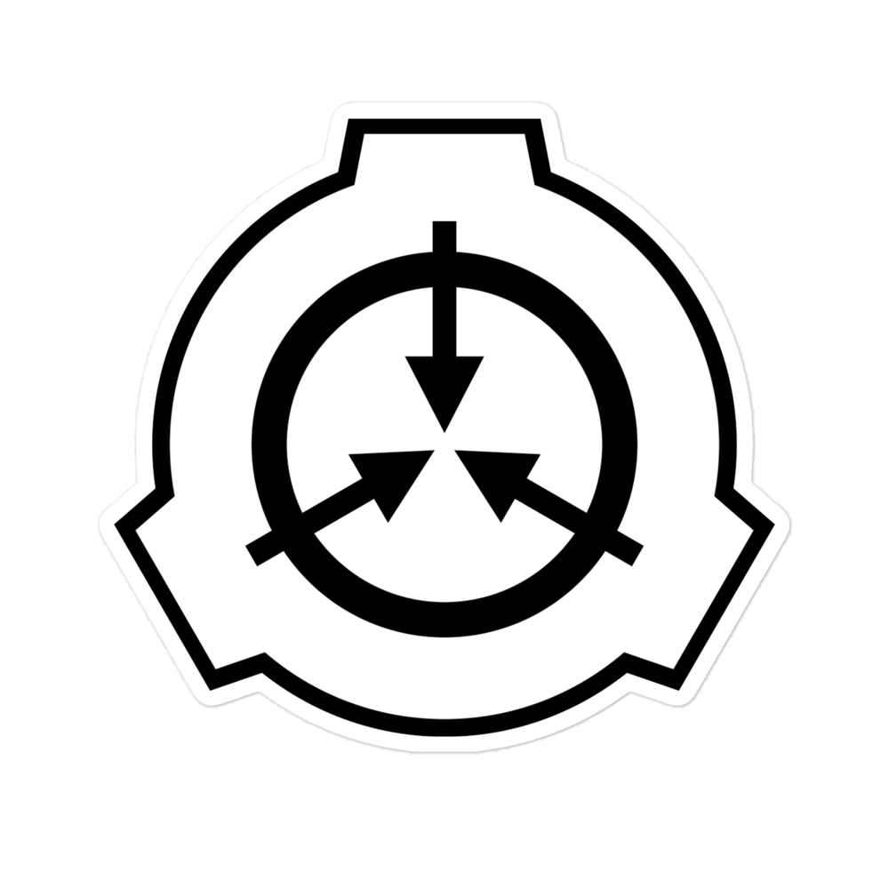 SCP Foundation Logo White Print - Scp - Sticker