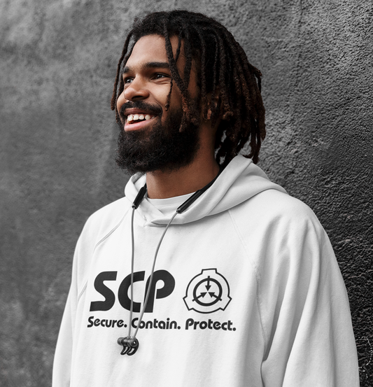 SCP Black Logo and Slogan Unisex Hoodie