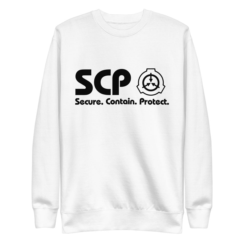 SCP Black Logo and Slogan Unisex Sweatshirt