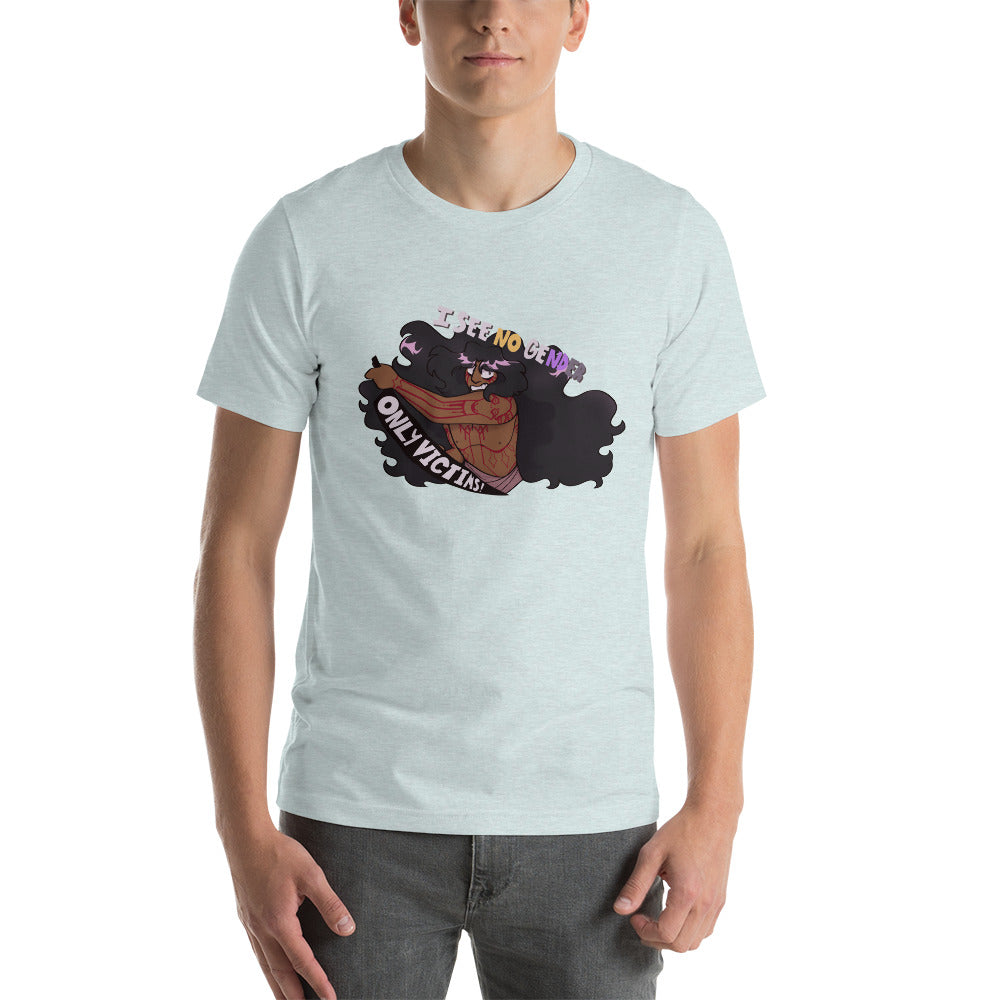 SCP-076 SEES NO GENDER, ONLY VICTIMS Unisex T-Shirt
