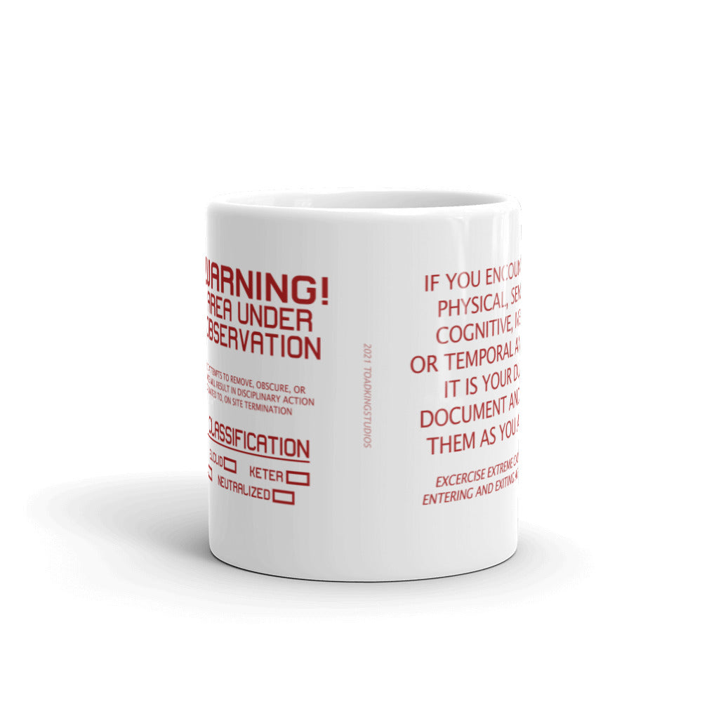 RED Warning Signage Mug