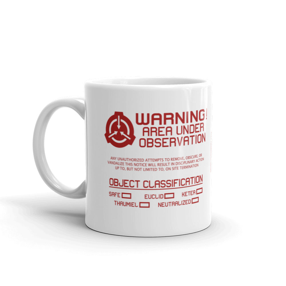 RED Warning Signage Mug
