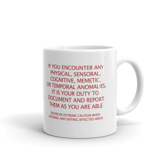 RED Warning Signage Mug