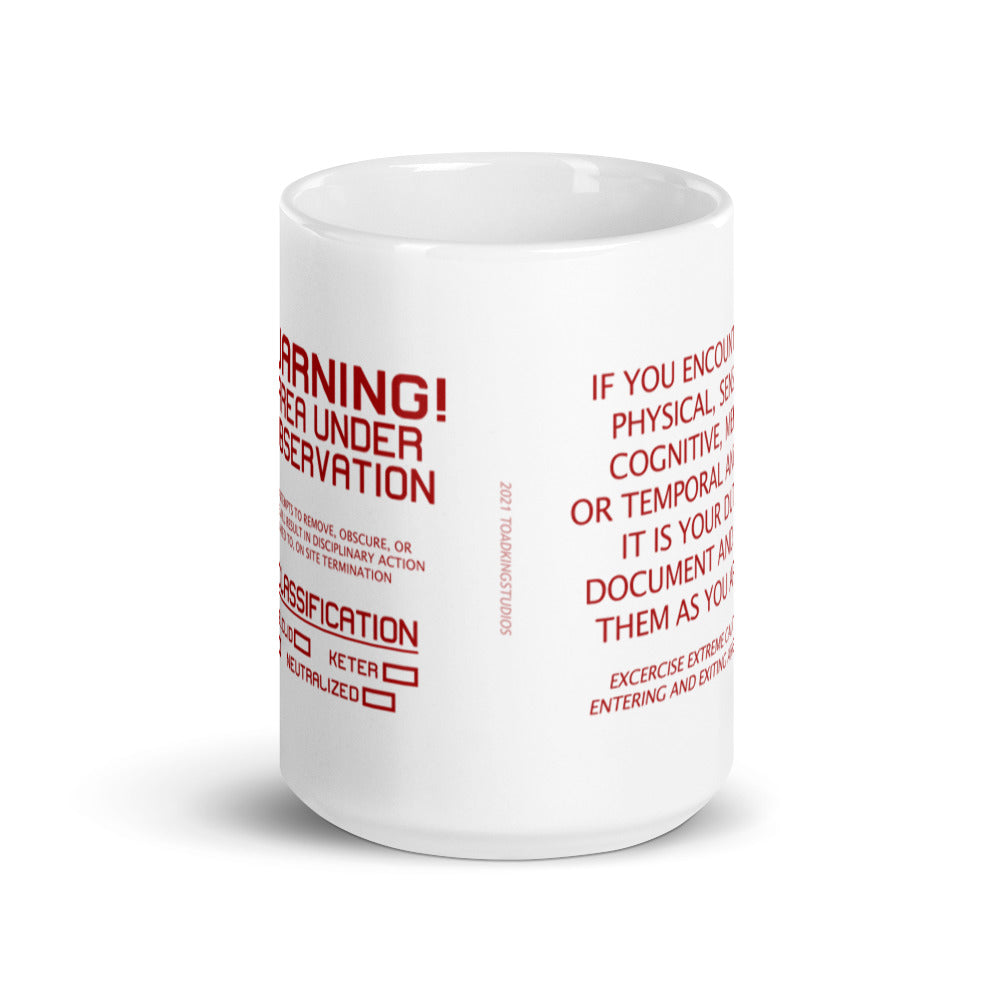 RED Warning Signage Mug