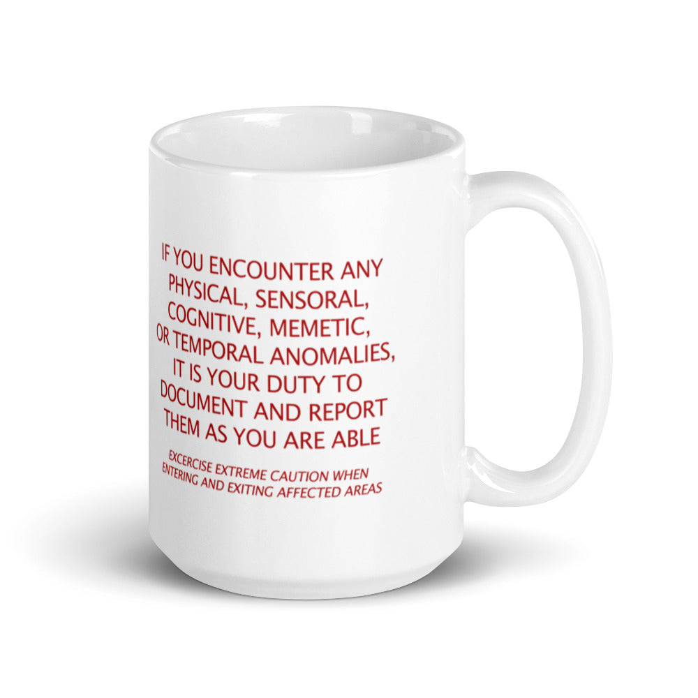 RED Warning Signage Mug