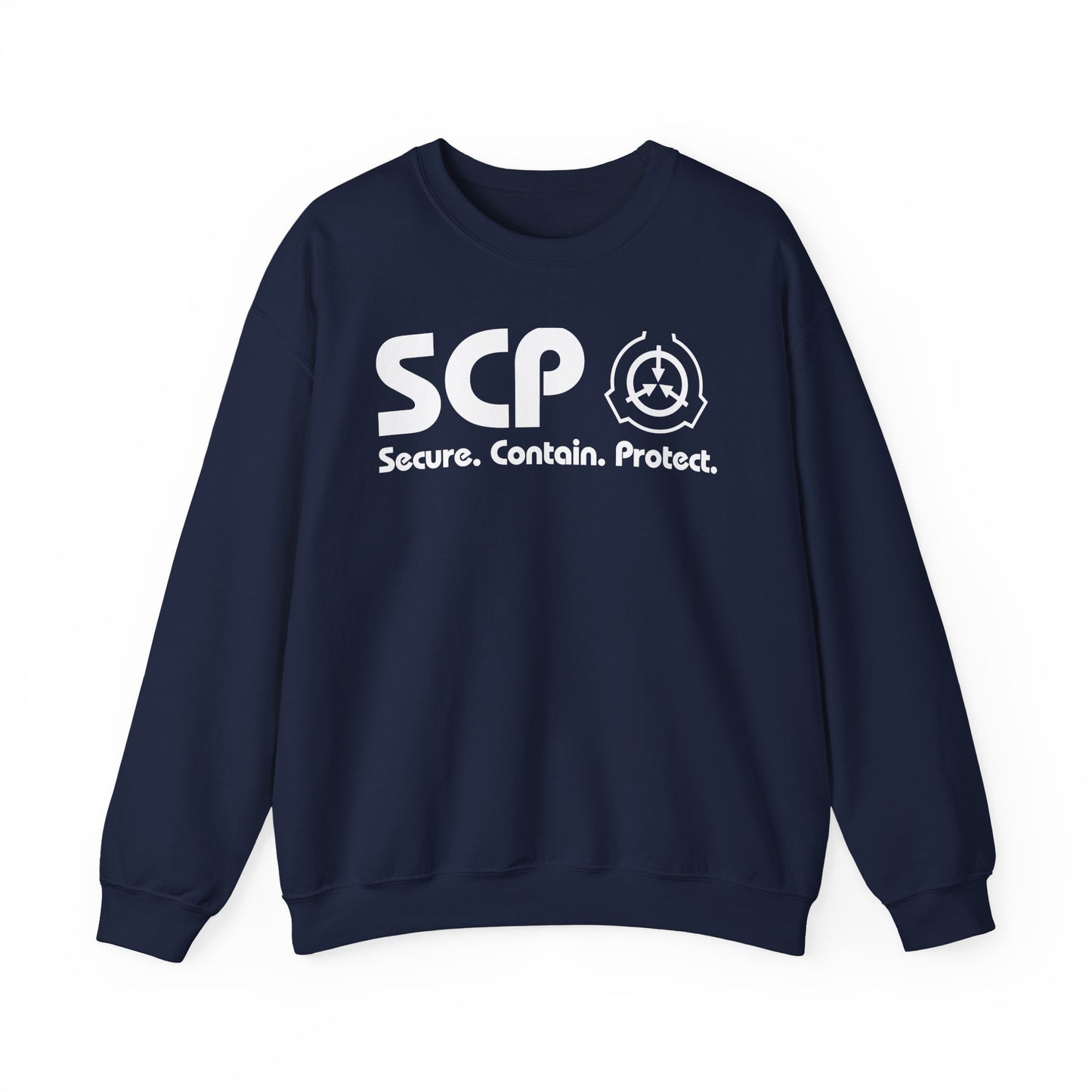 SCP White Logo and Slogan Unisex Sweatshirt
