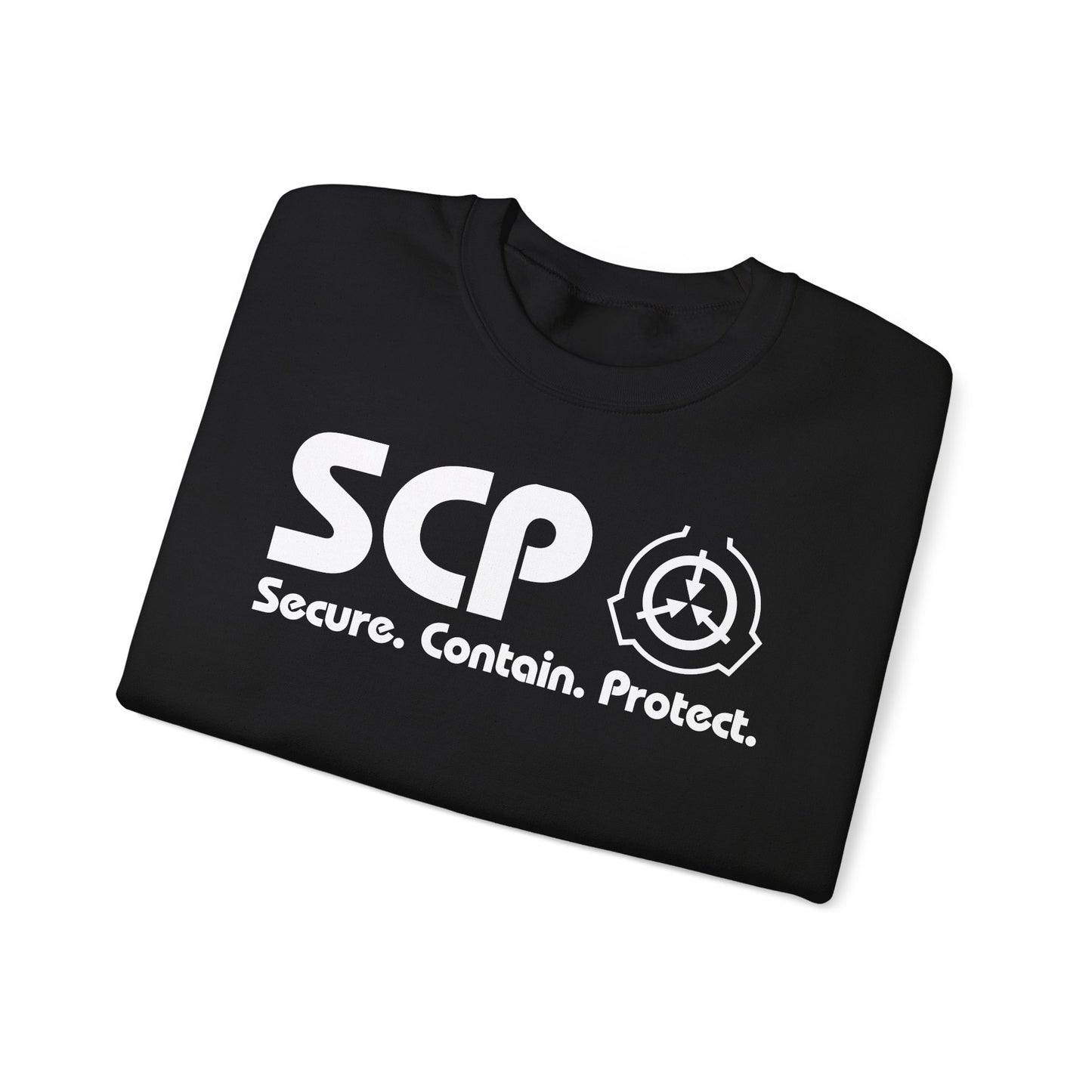 SCP White Logo and Slogan Unisex Sweatshirt