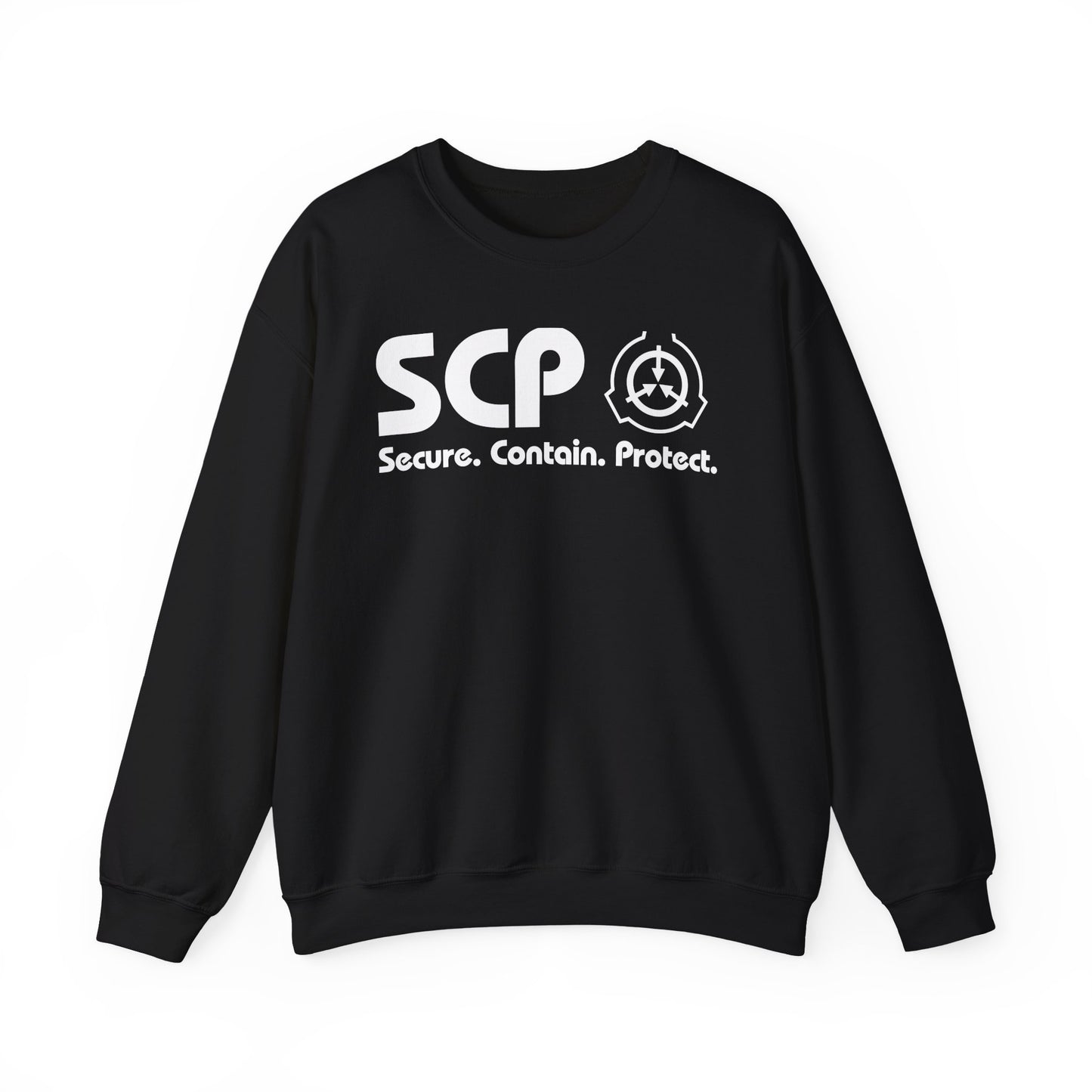SCP White Logo and Slogan Unisex Sweatshirt