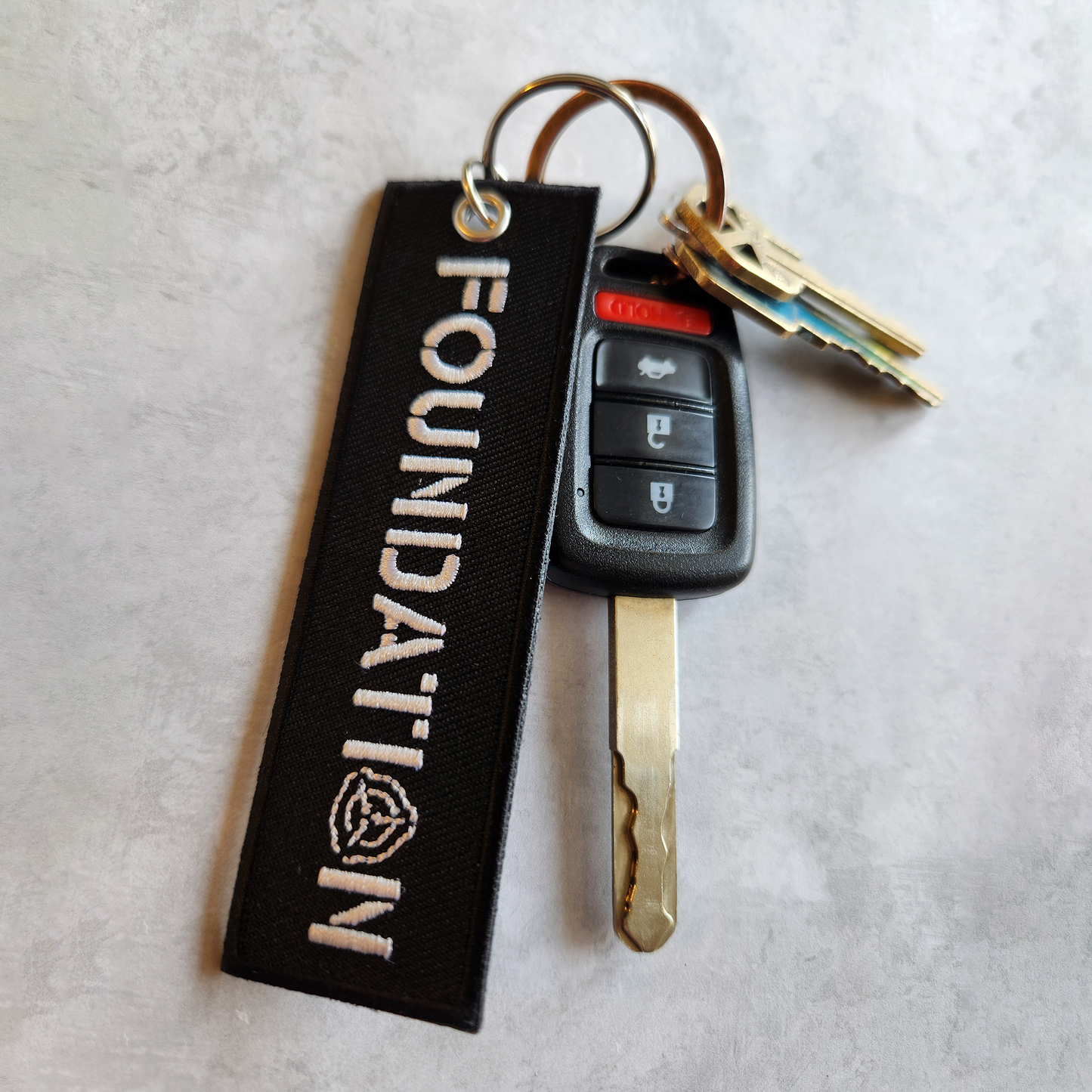 Foundation Black Keychain