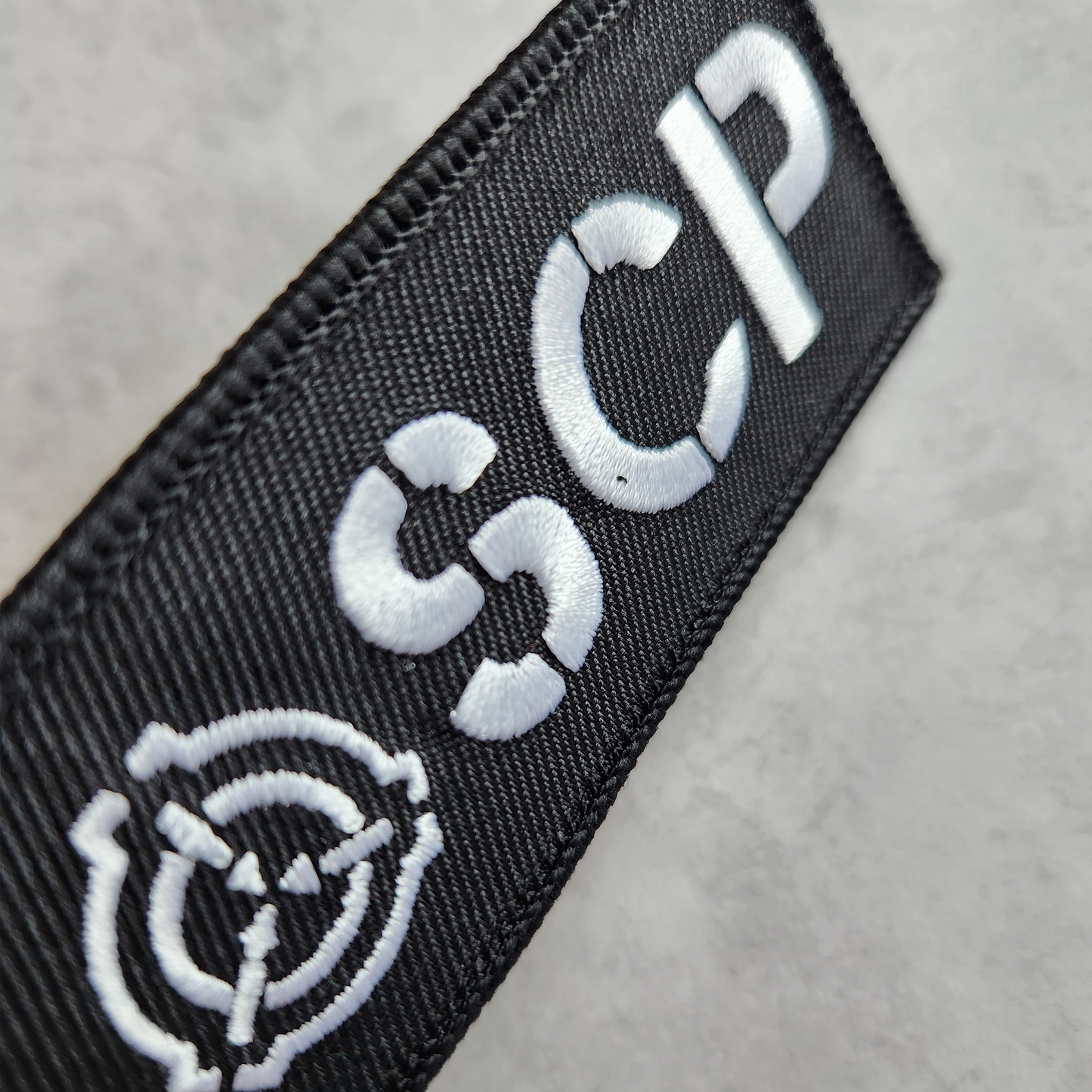 SCP Stencil Black Keychain