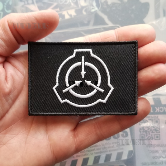 Rectangle SCP Logo Black 3-inch Patch, Hook & Loop Back