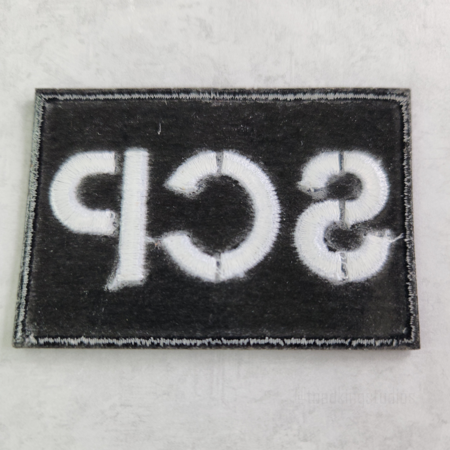 SCP Stencil Black 3-inch Iron-On Patch