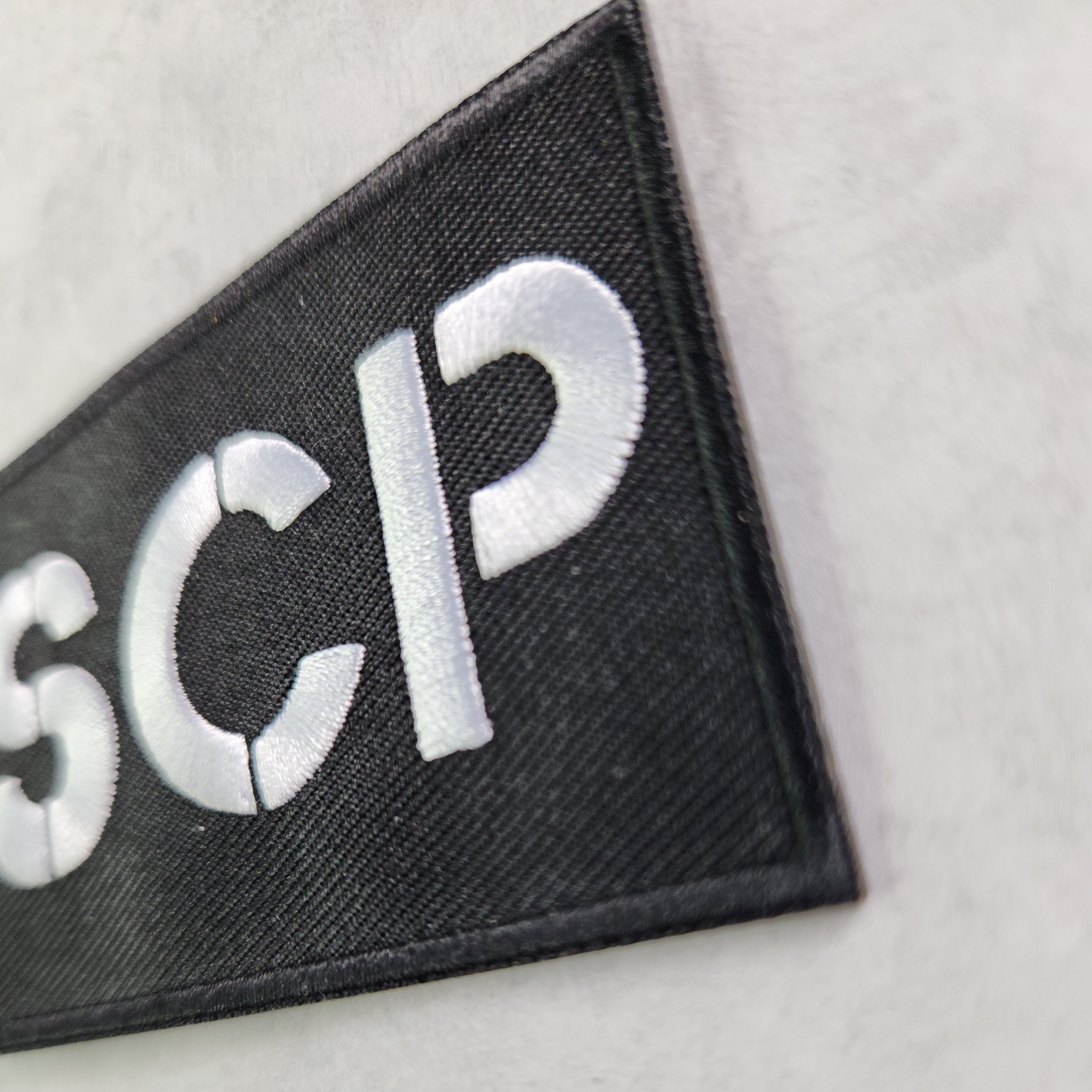 SCP Stencil Black 3-inch Iron-On Patch