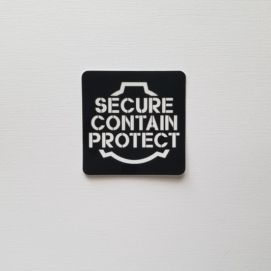 Secure Contain Protect Sticker