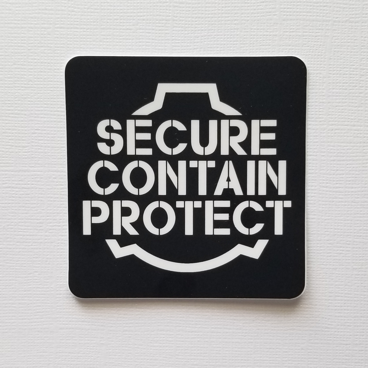 Secure Contain Protect Sticker
