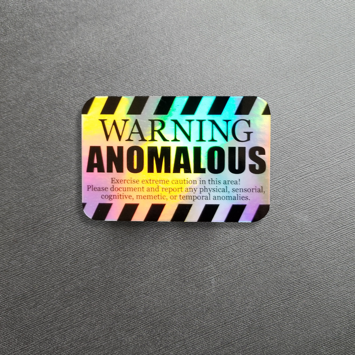 Holographic Warning Sticker 3-Inch