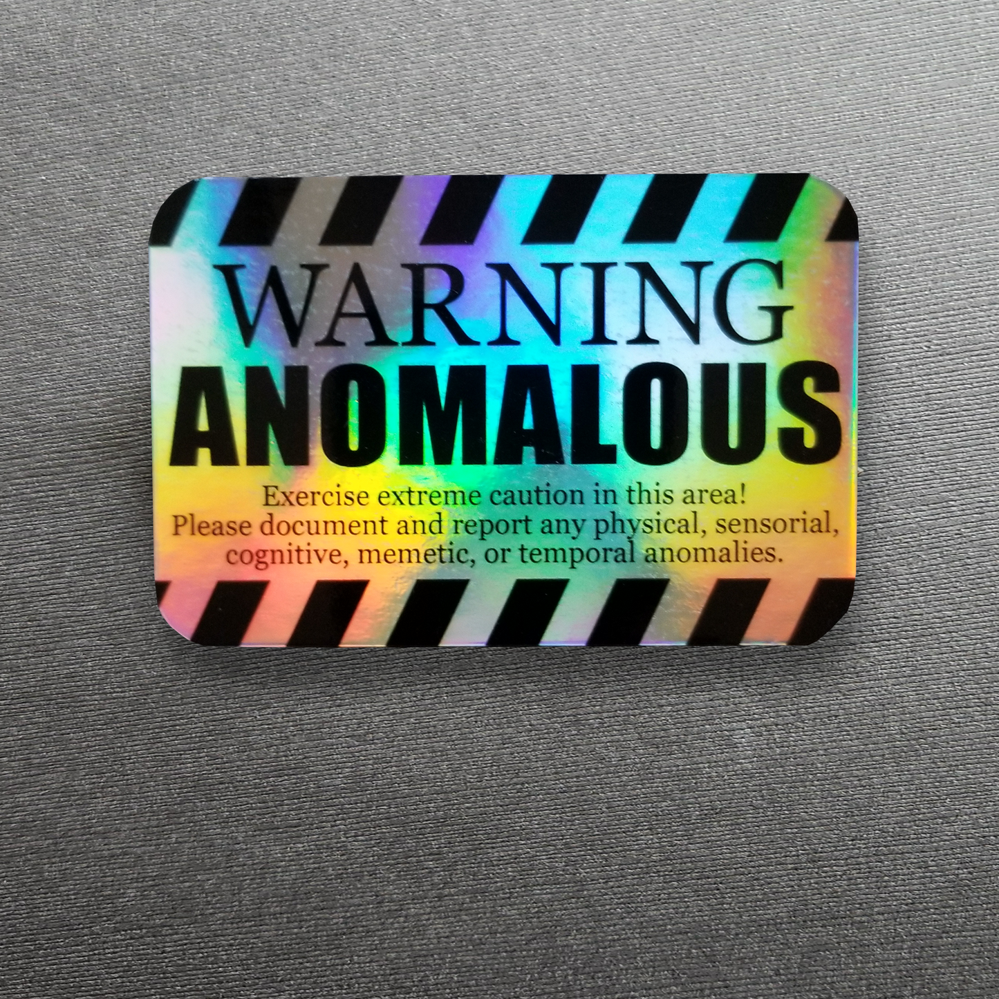 Holographic Warning Sticker 3-Inch