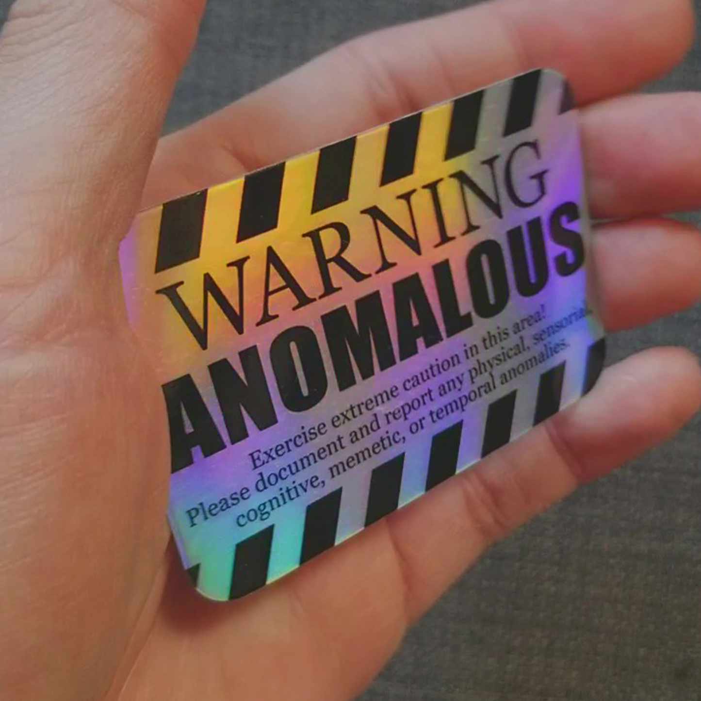 Holographic Warning Sticker 3-Inch