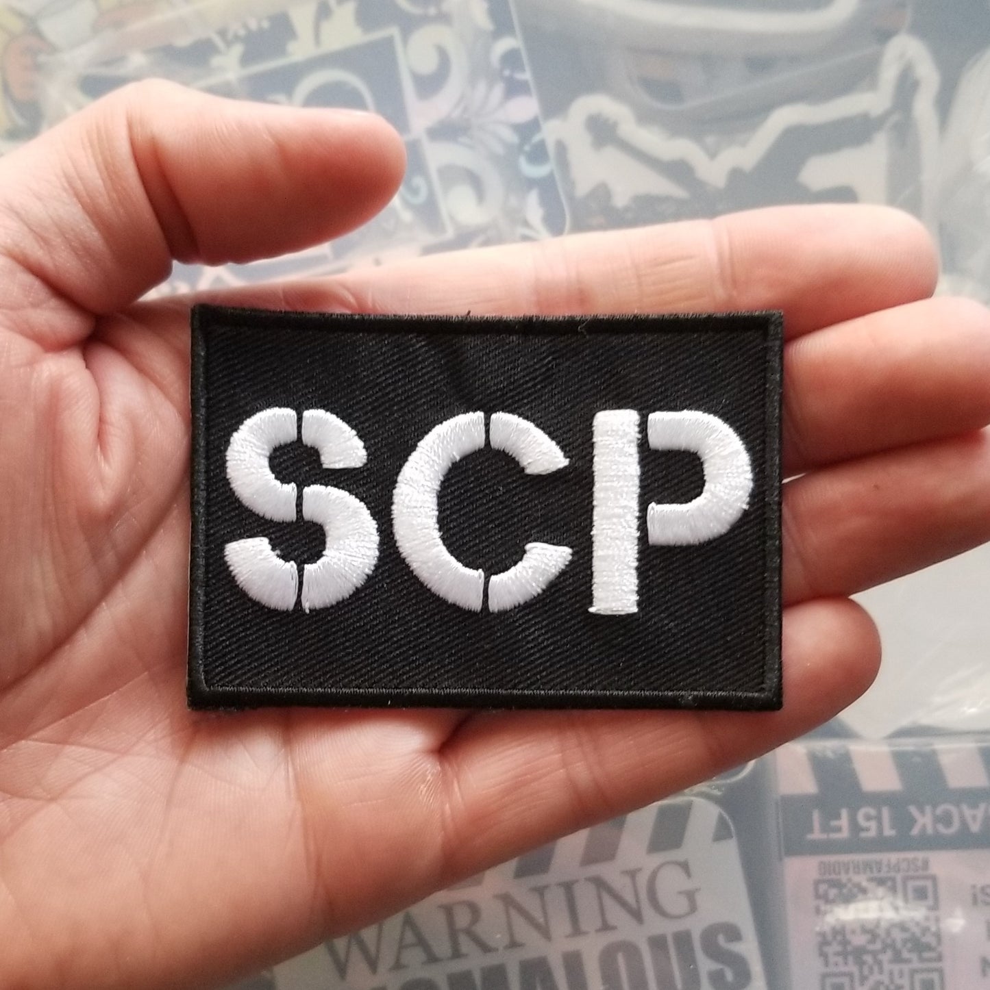 SCP Stencil Black 3-inch Adhesive Patch