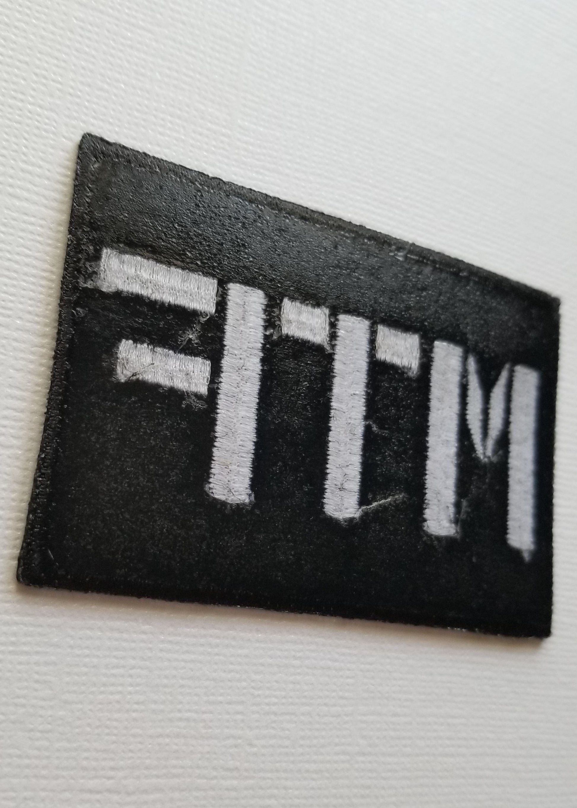 MTF Stencil Iron-on Text Black Patch – The SCP Store
