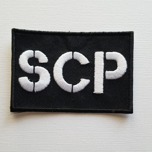 SCP Stencil Black 3-inch Adhesive Patch