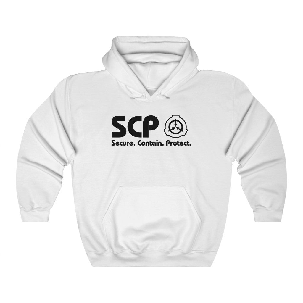 SCP Black Logo and Slogan Unisex Hoodie The SCP Store