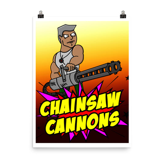 Chainsaw Cannons Poster by SCP Illustrated