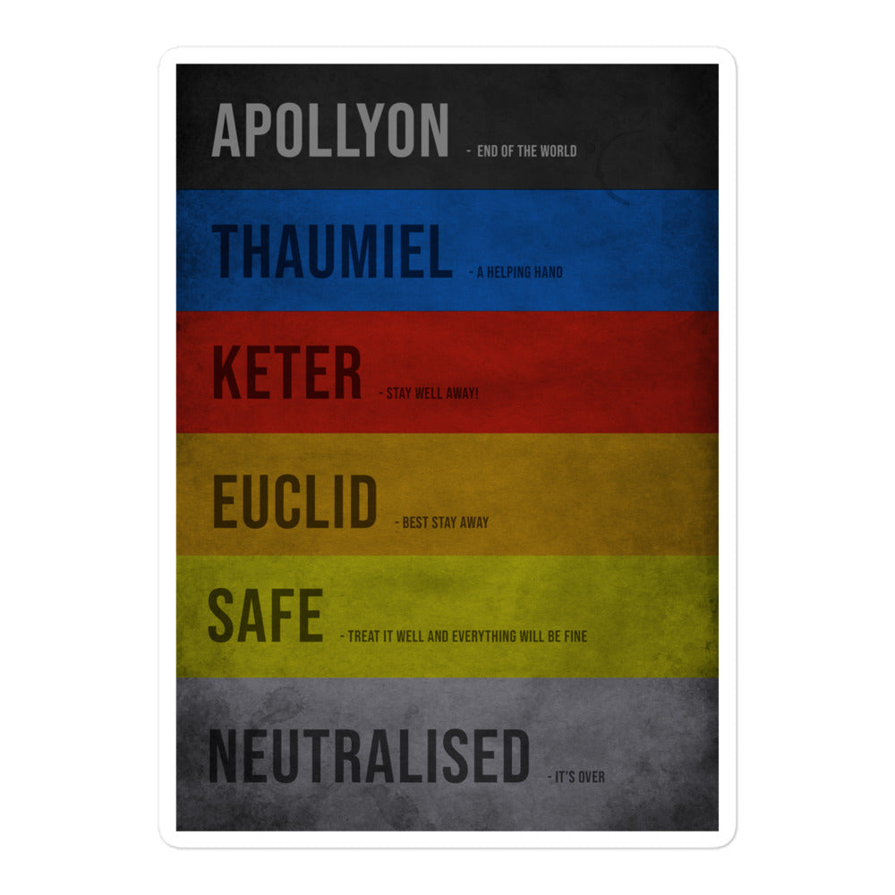 Object Classes Sticker by SCP ILLUSTRATED – The SCP Store