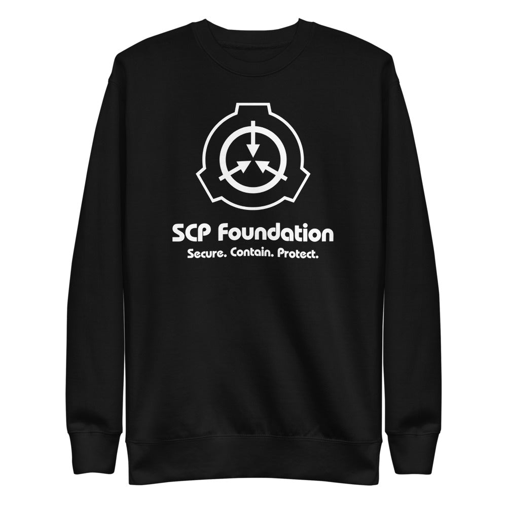 SCP White Big Logo and Slogan Unisex Sweatshirt
