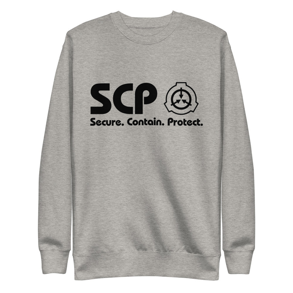 SCP Black Logo and Slogan Unisex Sweatshirt