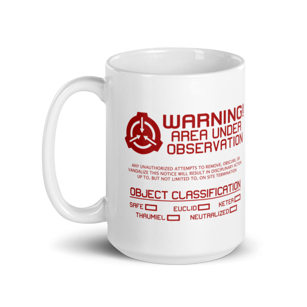 RED Warning Signage Mug
